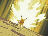 Pikachu usando rayo