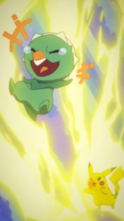 Pikachu usando trueno.