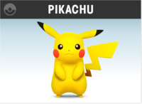 Artwork oficial de Pikachu en el juego.