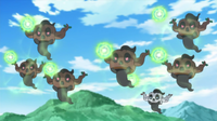 Phantump salvajes usando energibola.