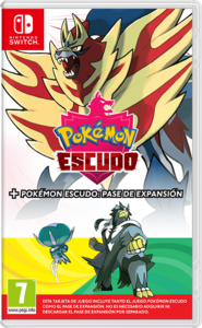 Carátula de Pokémon Escudo + Pokémon Escudo: pase de expansión.