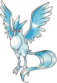 Articuno en Pokémon Rojo y Verde.