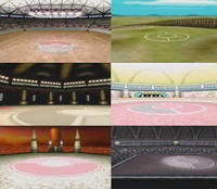Diseño 3D de los estadios.