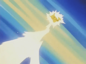 Pikachu usando impactrueno.