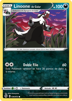 Linoone de Galar (Camino de Campeones TCG) - WikiDex, la enciclopedia  Pokmon
