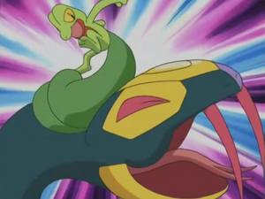 Treecko usando Golpazo/Portazo.