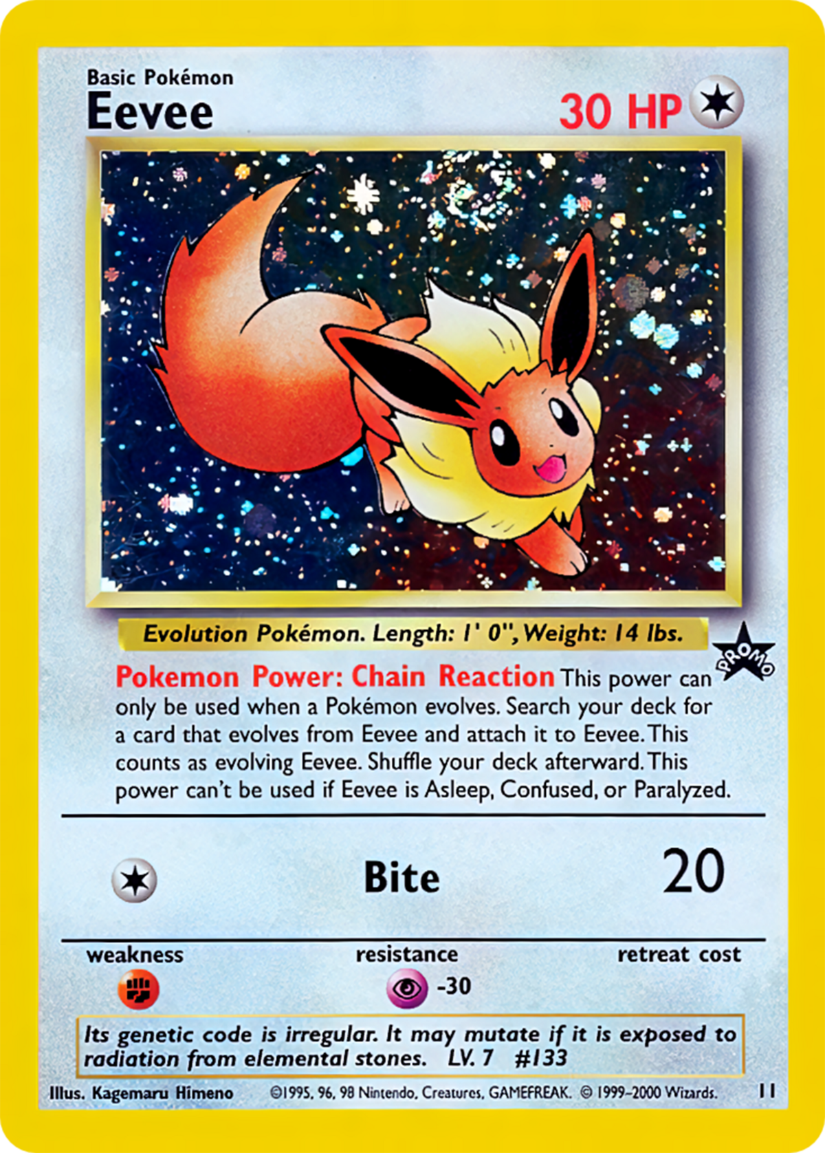 ポケモンカード Eevee Wizards Promo 7.5 Eevee (WoTC Promo TCG) - WikiDex, la enciclopedia Pokémon