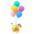 Pikachu Vuelo con globos multicolor GO.png