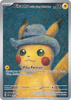 Carta de Pikachu with Grey Felt Hat