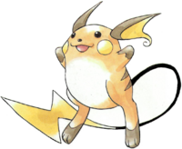 Raichu en Pokémon Rojo y Verde.