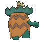 Imagen posterior de Ludicolo variocolor macho en Pokémon X, Pokémon Y, Pokémon Rubí Omega, Pokémon Zafiro Alfa, Pokémon Sol, Pokémon Luna, Pokémon Ultrasol y Pokémon Ultraluna