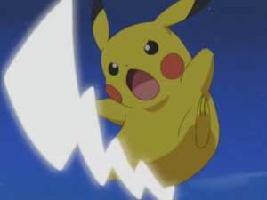 Pikachu usando cola férrea.