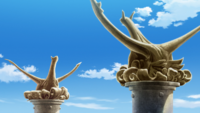 Estatuas de Latios y Latias.