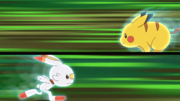 EP1106 Pikachu y Scorbunny usando ataque rápido.png