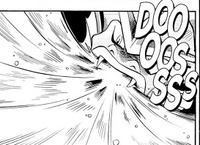 Gyarados de Misty usando hidrobomba.