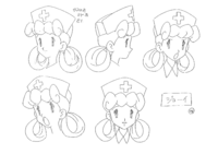 Hoja de expresiones de la Enfermera Joy.