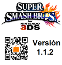 QR code para descargar la última actualización de la edición de Nintendo 3DS.
