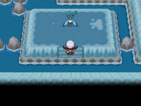 Localización de Articuno en las Islas Espuma.