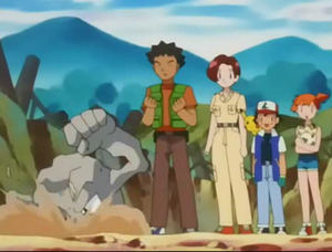 Geodude usando excavar.