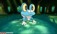 Froakie, Pokémon inicial de tipo agua.
