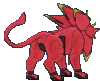 Imagen posterior de Solgaleo variocolor en Pokémon Sol, Pokémon Luna, Pokémon Ultrasol y Pokémon Ultraluna