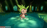 Chespin, Pokémon inicial de tipo planta.