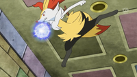 Braixen usando poder oculto.