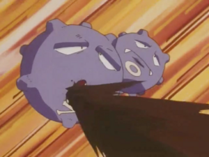 Weezing usando residuos.