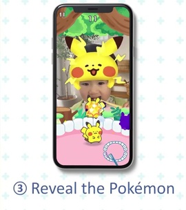Poco a poco se revela el Pokémon.