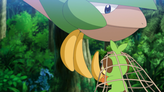 Tropius del Equipo Rocket/Team Rocket usando ofrenda.