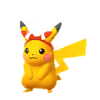 Pikachu con lazo de May-Aura