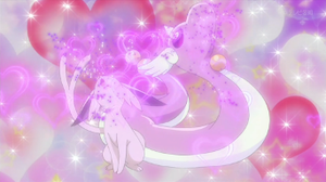 Espeon y Dragonair de Amelia usando atracción.