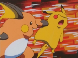 Raichu del Teniente Surge usando Megapuño.