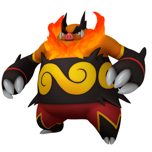 Emboar en la Pokédex 3D.
