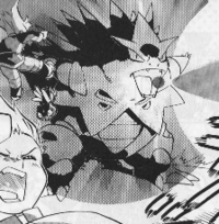Un Tyranitar utiliza hiperrayo en el GB23.