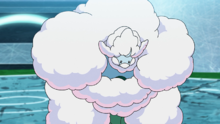 Mega-Altaria de Drasna/Drácena usando carantoña.