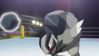 Golem de Alola usando lanzarrocas.