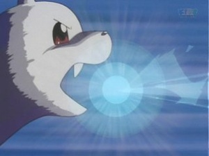 Dewgong usando rayo hielo.