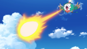 Rowlet usando bomba germen.