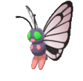 Imagen de Butterfree variocolor hembra en Pokémon Espada y Pokémon Escudo