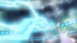 Goodra usando rayo hielo.