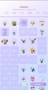 Visualización de un Pokémon registrado y no registrado.