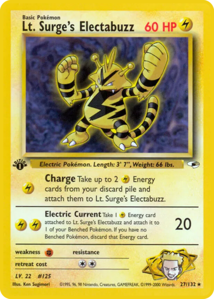 Archivo:Lt. Surge's Electabuzz (Gym Heroes 27 TCG).png