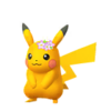Pikachu con una corona de flores