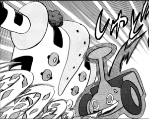 Rotom de Diamond/Diamante usando lluevehojas.
