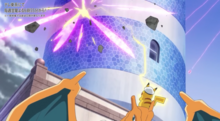 Capitán Pikachu usando rayo.
