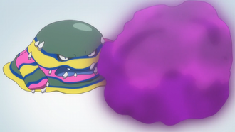 Muk de Alola usando bomba ácida.