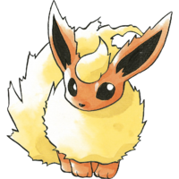 Flareon en Pokémon Rojo y Verde.
