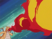 Dragonite usando furia dragón.