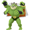 Machamp con chaqueta moderna